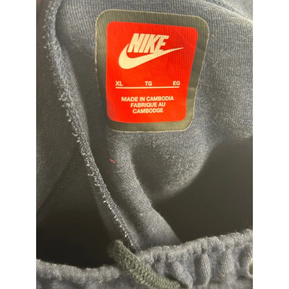 Nike Boys Tech Fleece Joggers Navy Blue Heathered Pants XL FD3287-473